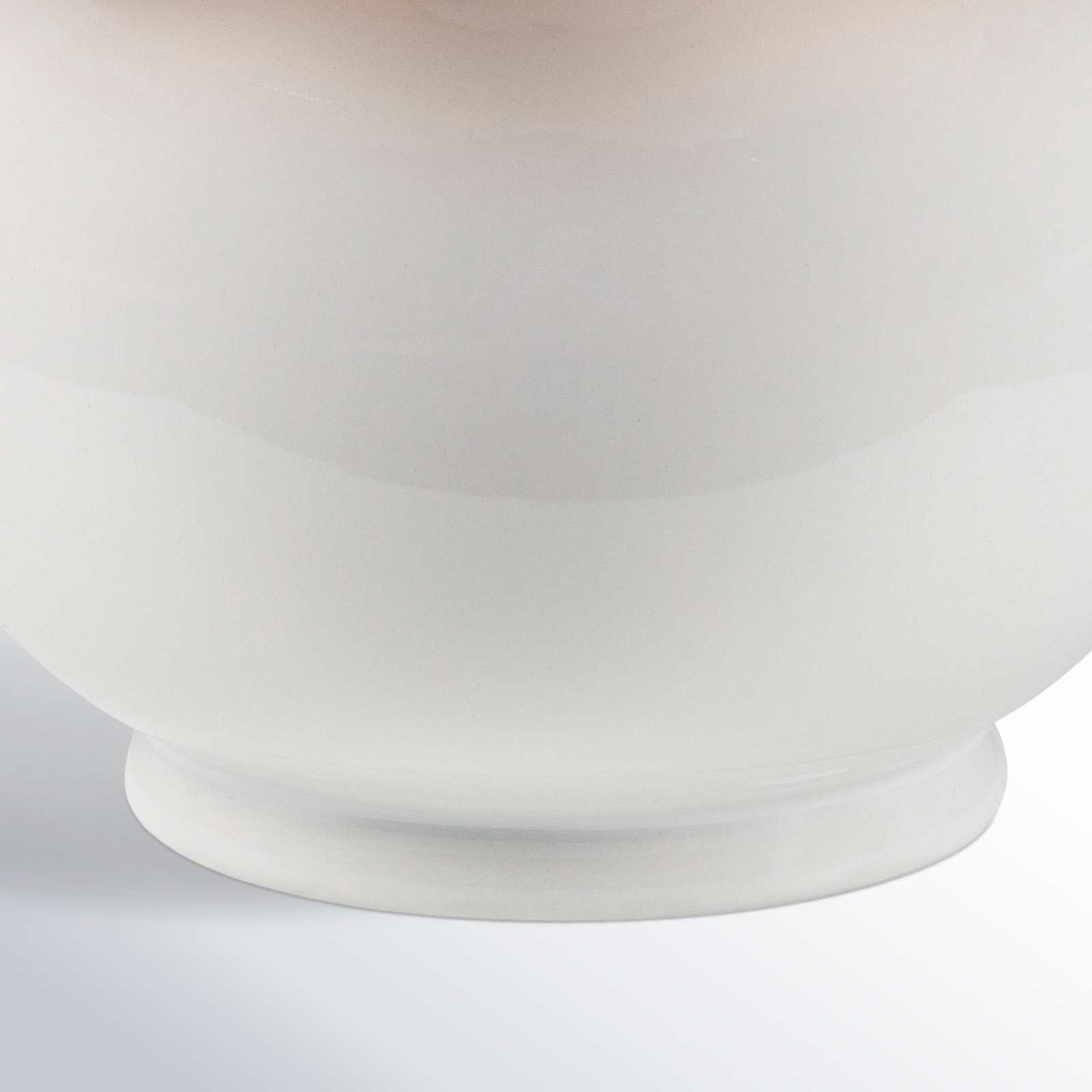 Momsen Ceramic Bedside Lamp, White, 13" H x 8" W x 8" D, White Twill