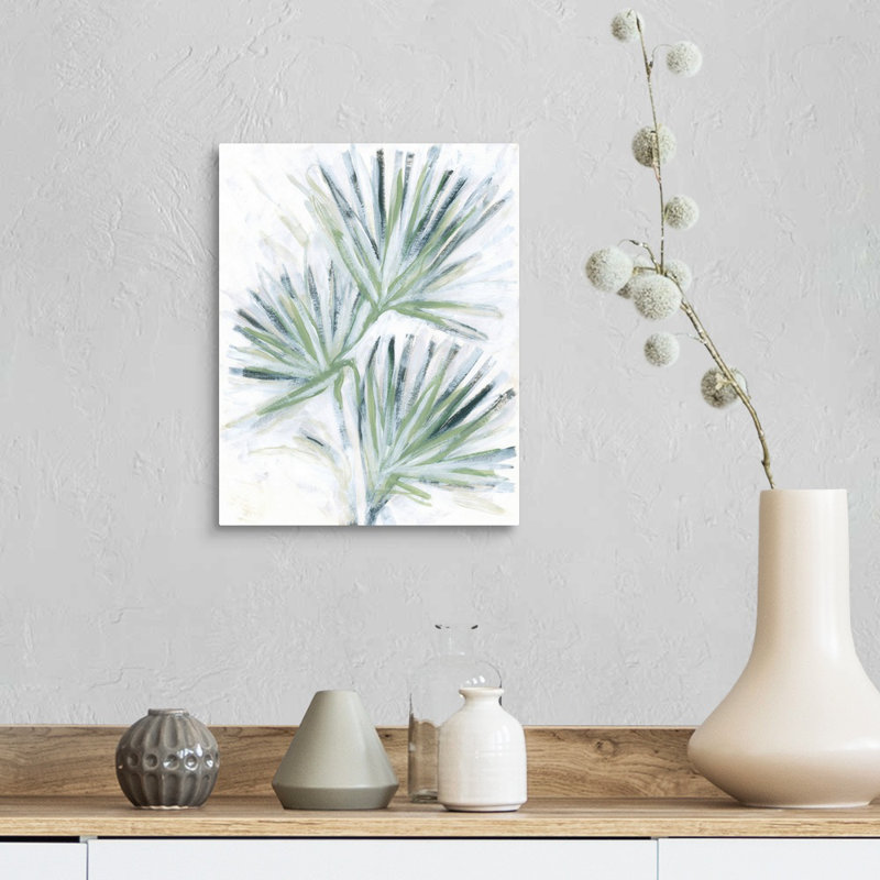 Art mural sur toile Palm Frond Fresco I, H 14 po x l 11 po, Toile tendue