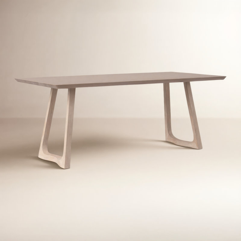 Longfellow Solid Wood Dining Table, White Wash