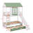 Twin-Over-Twin Bunk Bed With House-Themed Design, Boasting A Transformable Slide And Trundle Bed