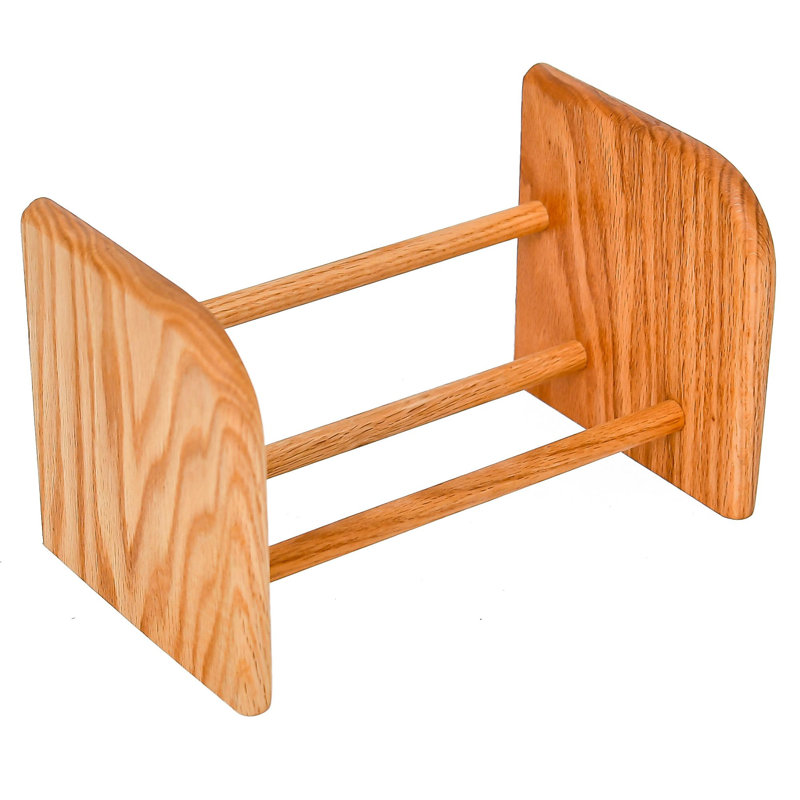 Dowel-Style Wooden CD Rack - 04 Series, Clear, 7.25" H x 12.25" W x 7.25" D