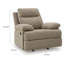 Fauteuil inclinable manuel berçant Silvy avec accoudoirs coussinés, chenille moka-129434415
