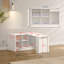 Bureau H 28,5 po, 2 portes, 5 tablettes, 2 pieds, - Bureau à domicile