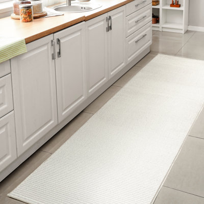 Tapis blanc / argenté Wolcott