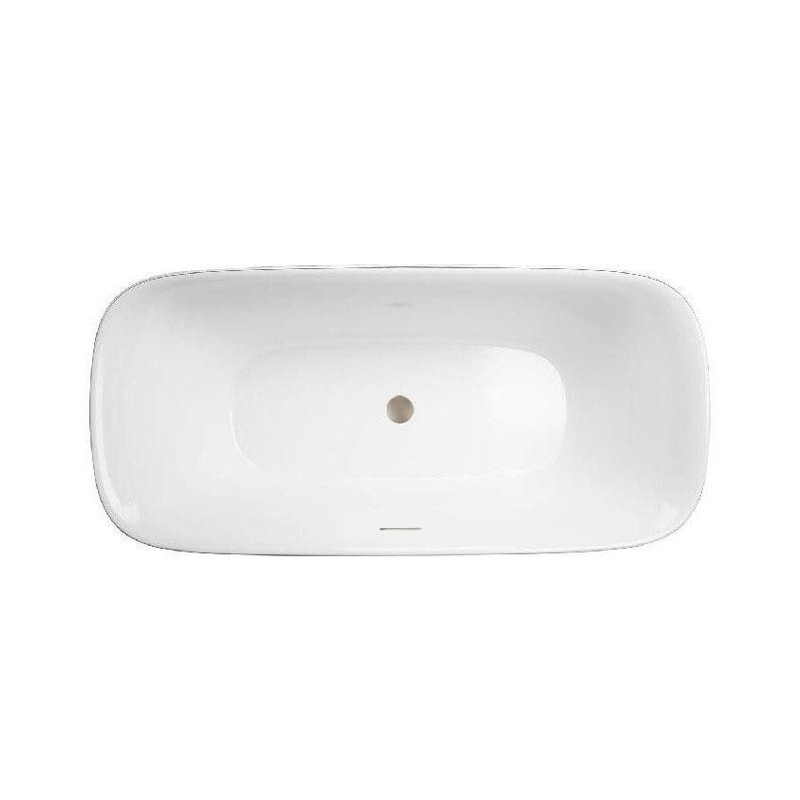 59'' x 31.50'' Soaking Acrylic Bathtub, Brushed Nickel