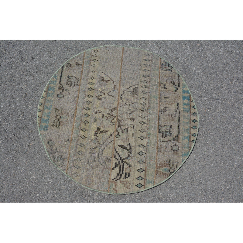 Blue Antique Rugs, Vintage Rugs, Floor Rug, Turkish Rugs, 2.7x2.7 ft Small Rugs, Luxury Rugs
