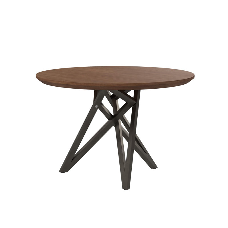 Table de salle à manger piédestal en noyer 47,3 po, Noyers