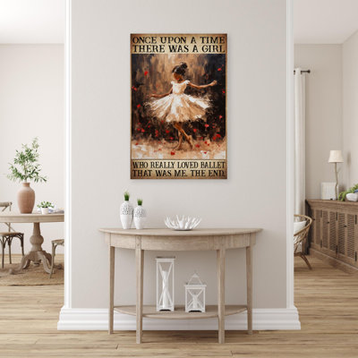 Une fille qui a vraiment aimé le ballet - 1 pièce rectangulaire Une fille qui a vraiment aimé le ballet - 1 pièce, reproduction d'art graphique sur toile tendue