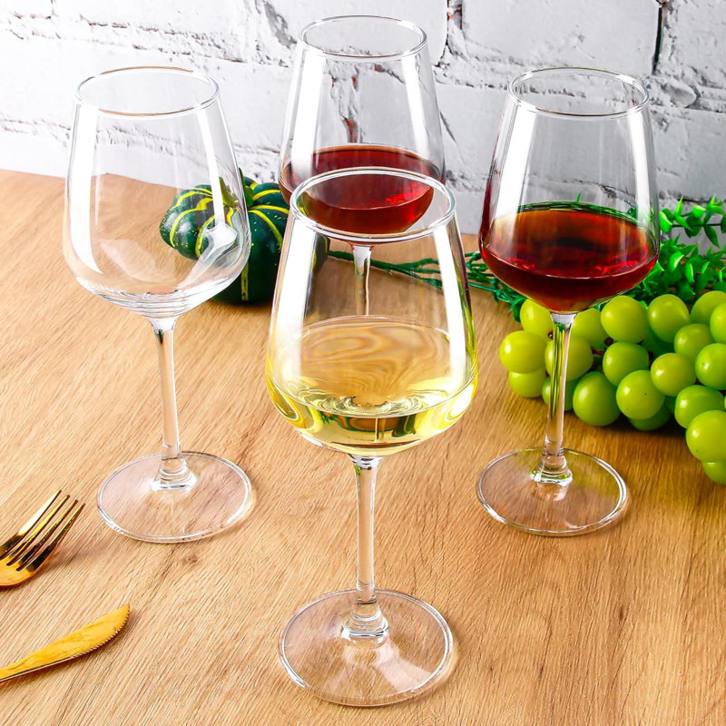 Ensemble de verres à vin de 8 onces, 12 onces, rouge et blanc durable pour le mariage, la fête et la vaisselle
