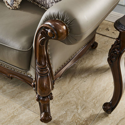 Asfand 89.7'' Leather Sofa