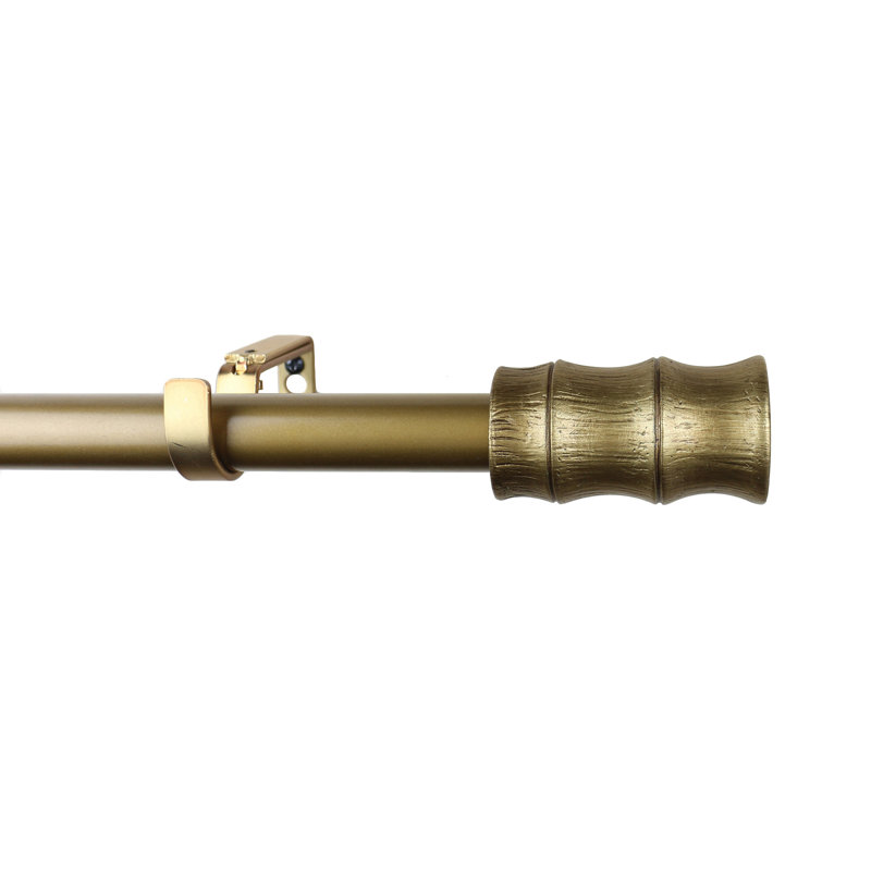 Tringle à rideaux simple réglable 1 po Dja, 28 po - L 48 po, Blanc doré de France