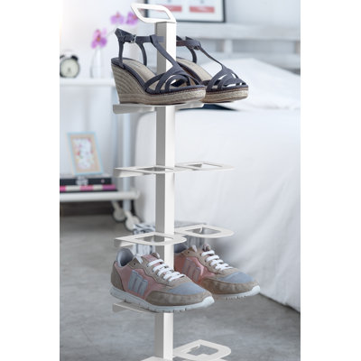 Narrow 5-Tier Shoe Rack – Metal Shoe Organizer for 5 Pairs, Compact & Stylish
