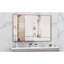 Miroir mural de salle de bain rectangulaire surdimensionné avec cadre