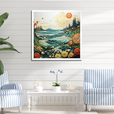 " Beach Tidepool Symphony Pointillism I "