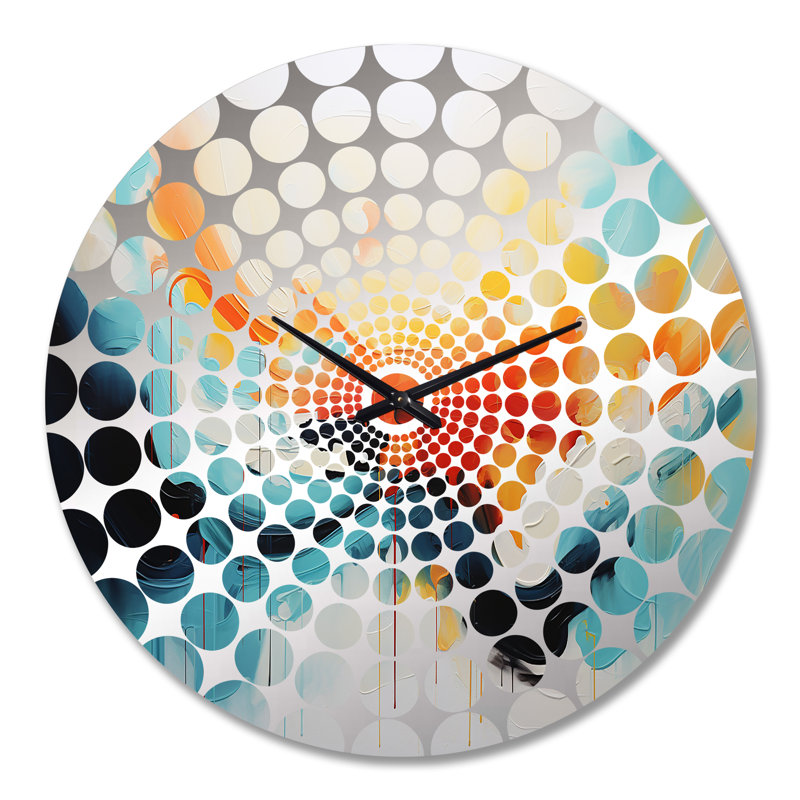 Fontfroide - Horloge murale peinture abstraite, Grand