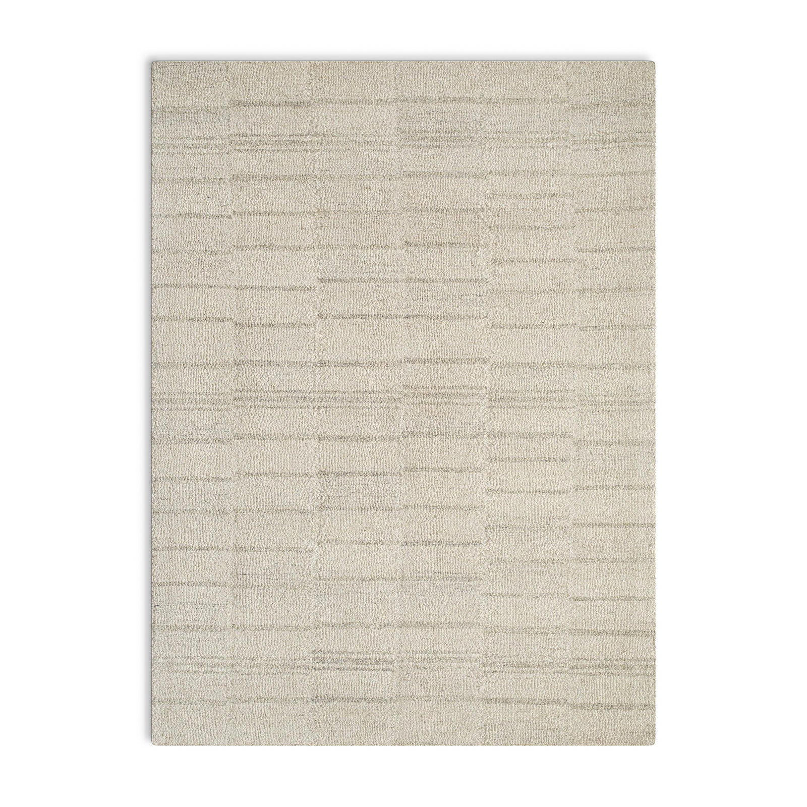 Demie Handmade Wool Gray/Beige Rug, Rectangle 8'10" x 12'