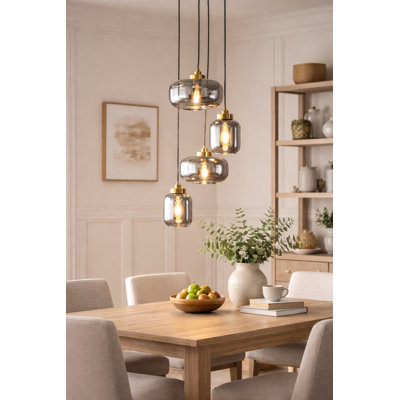 Equinox 4-Light Cluster Jar Pendant