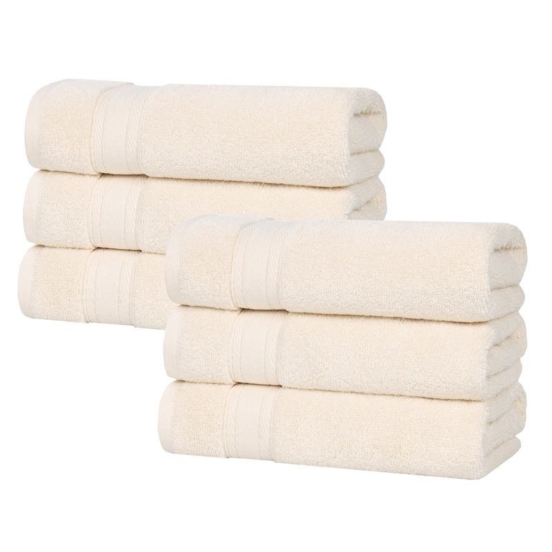 Coton absorbant doux Belmont, Essuie-mains - paquet de 6, Ivoire ivoire