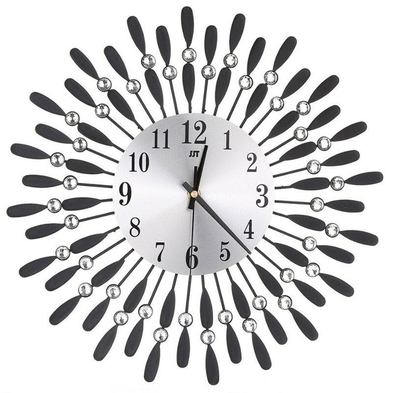 Ackerly Metal Wall Clock, Black