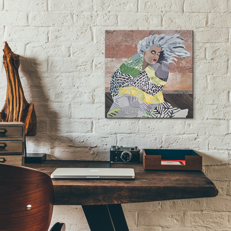 «Yoga Teacher 1» par Coco Good, art mural en verre acrylique, H 12 po x l 12 po x P 0,13 po