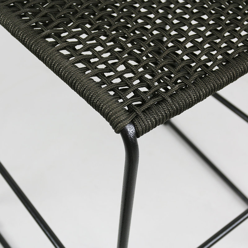 Knot Bar Stool, Charcoal Gray /Charcoal 