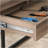 L-Shaped Desk, Brown Finish