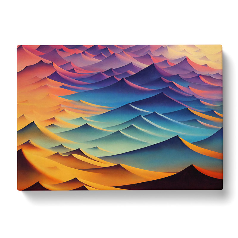 Wild Abstract Mountains - Wrapped Canvas, 50cm H x 76cm W x 3cm D