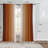 Burnt Orange Curtains 84 Inch Length For Living Room 2 Panel Set Burnt Orange And Terracotta Window Curtain Rust Orange Ombre Gradient Light Filtering Curtains Modern Abstract Drapes