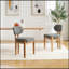 Ensemble de 2 chaises de salle à manger rembourrées en tissu Modern, confortables et élégantes pour la cuisine et la salle à manger-1063673682