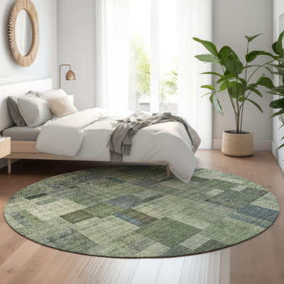 Premium Machine Washable Cerrito Green Rug