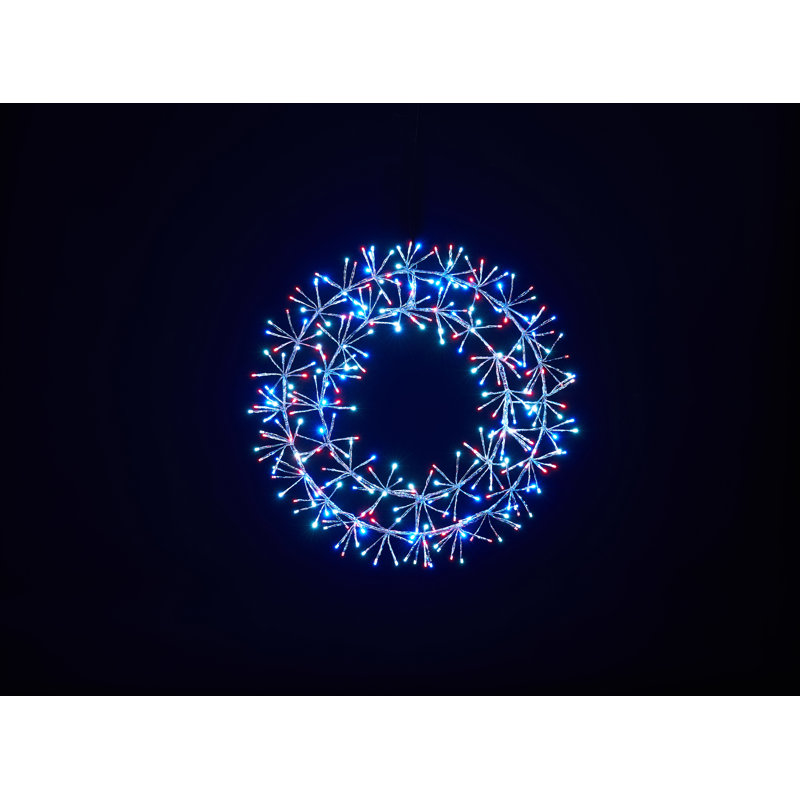 Couronne lumineuse 24 po, Rouge/bleu/argent