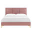 Lit plateforme performant en velours Sofia Channel par Modway-1032747528-1032747526