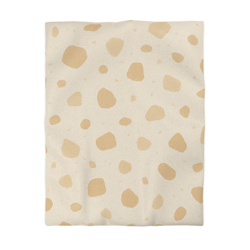 Microfiber Duvet Cover Boho Style, Design 39, Cream, Twin Duvet Cover