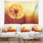 Fleur de pissenlit sur une tapisserie brune-28486134