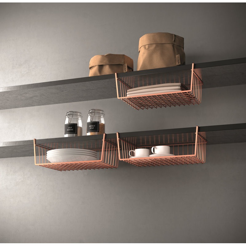 Kanguro Cupboard Basket 40 cm Copper-Coloured, Set of 2