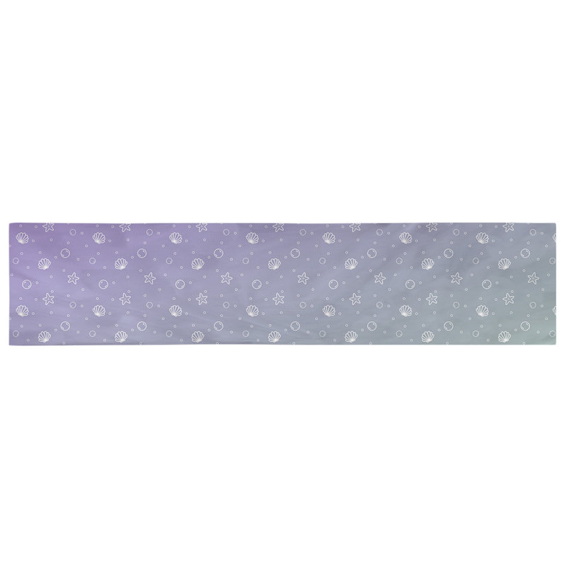 Chemin de table géométrique avicia, 90 po x 16 po, Mauve / Vert, 100 % coton
