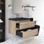 Meuble-lavabo mural simple 30 po avec plateau en marbre de culture 30 po-936952568