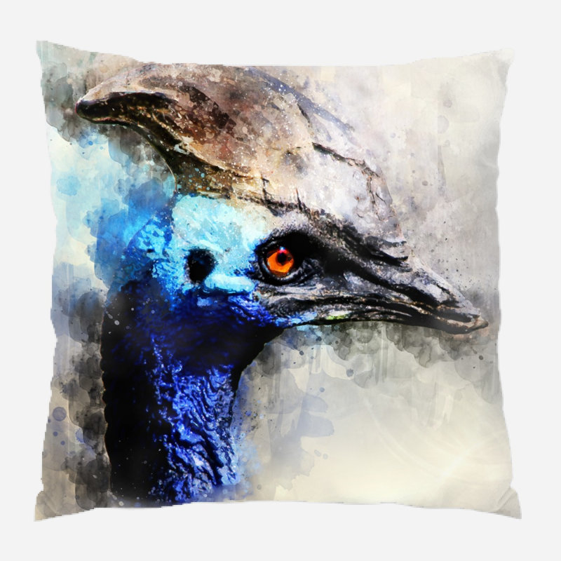 Coussin oiseau Mcandrews, Microsuède, Intérieur