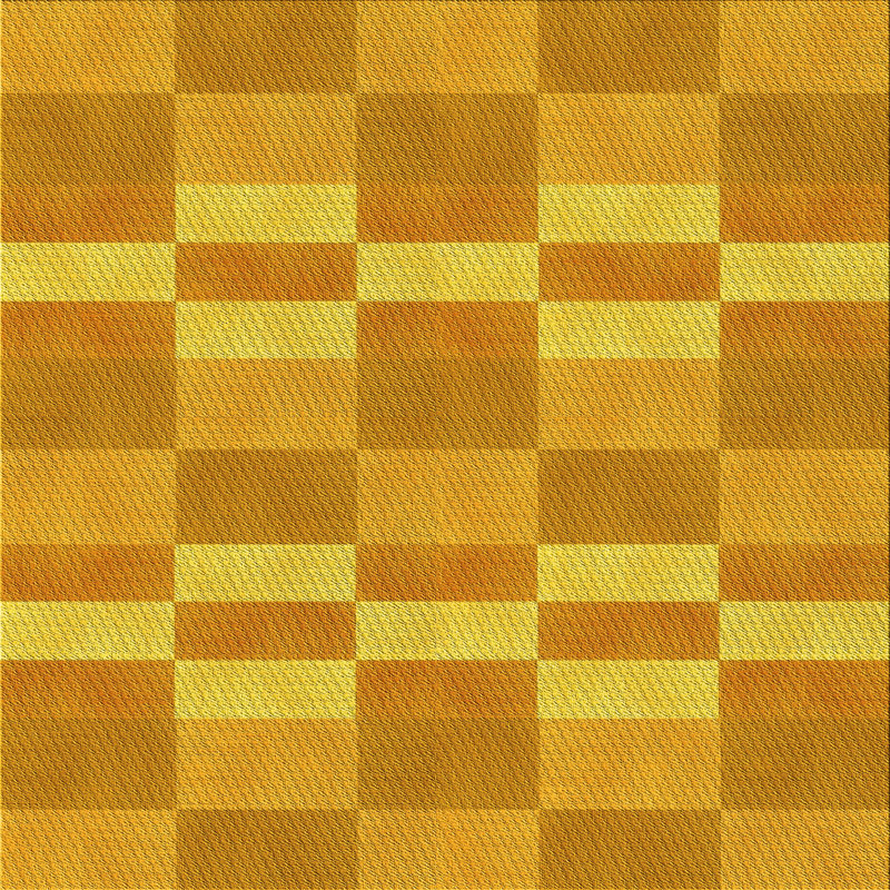 Tapis géométrique jaune, Carré 4 pi