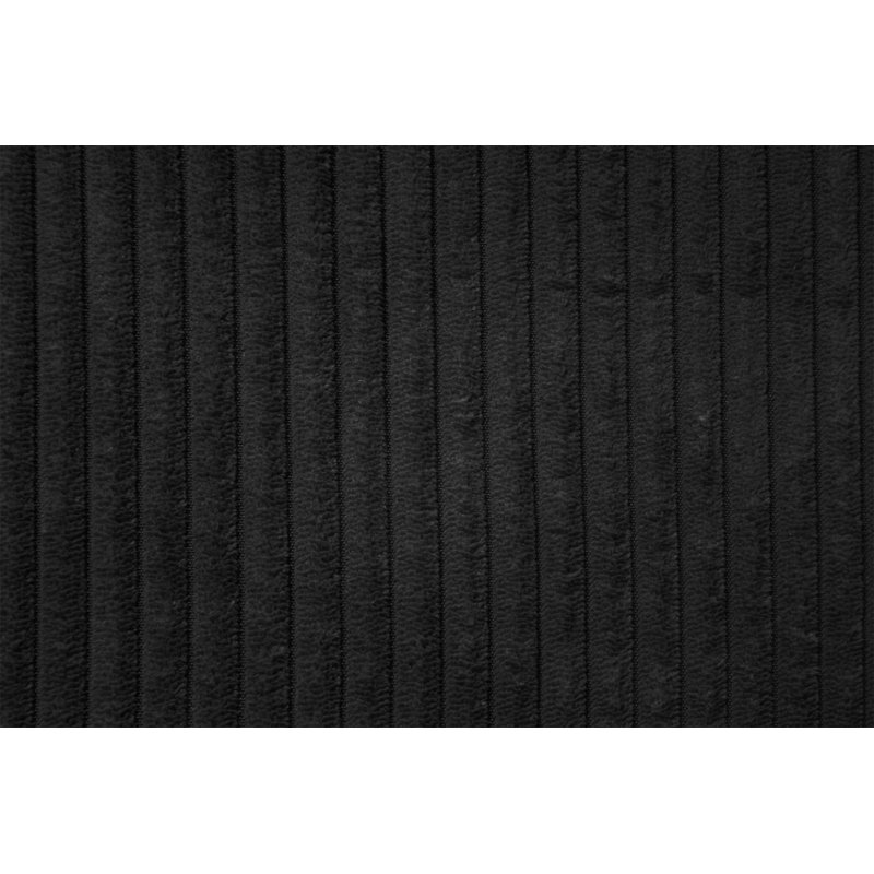 4Pc Sectional Set Matching Pillow Cocktail Ottoman Corner Wedge Right And Left Arm Loveseat Corduroy Upholstered Black Finish Primary Living Room