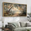 Paysage de forêt, art mural de salon rustique, impression numérique sur toile, art numérique-111653455-111653453