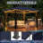 11X11 Gazebo, Outdoor Patio Gazebo With Mosquito Netting, Double Roof Metal Gazebo, Canopy For Backyard Covered Patio, Heavy Duty Gazebo Outdoor For Garden Deck Lawn, Black / Gray / Khaki / Navy Blue-126133272-126133270