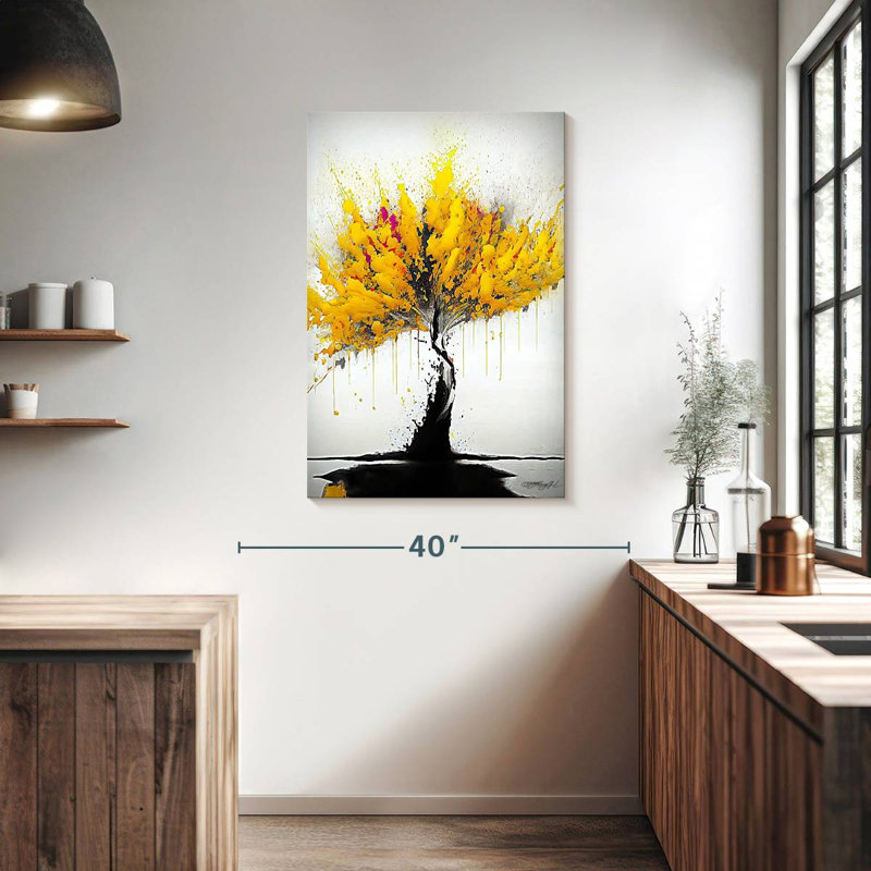 Arbre jaune Harnek, H 39 po x l 26 po