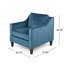 Fauteuil club en velours bleu