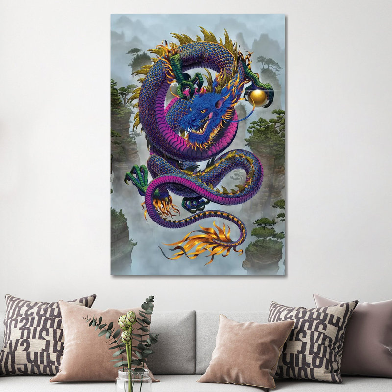 Good Fortune Dragon by Vincent Hie - Print on Canvas, Wrapped Canvas, 66.04 cm H x 45.72 cm W x 3.175 cm D
