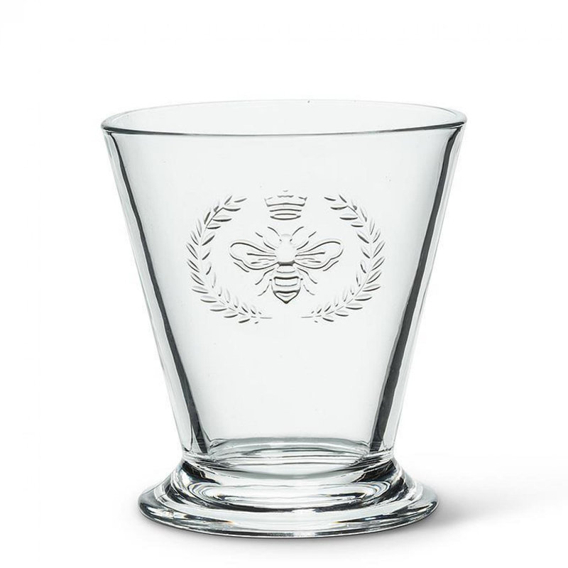 Bee In Crest Tumbler Drinking Glass
