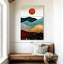 Alvord abstrait montagne et soleil-108561884