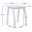 Weather - White Pu Side Table Made Of Wood, 15 Inch Wide, Easy To Maintain Wood End For Lawn And Living Room, 19.45 High, Assemble-851837767