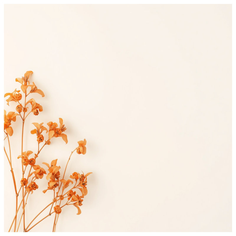 Dried Orange Flowers Comforter, Queen