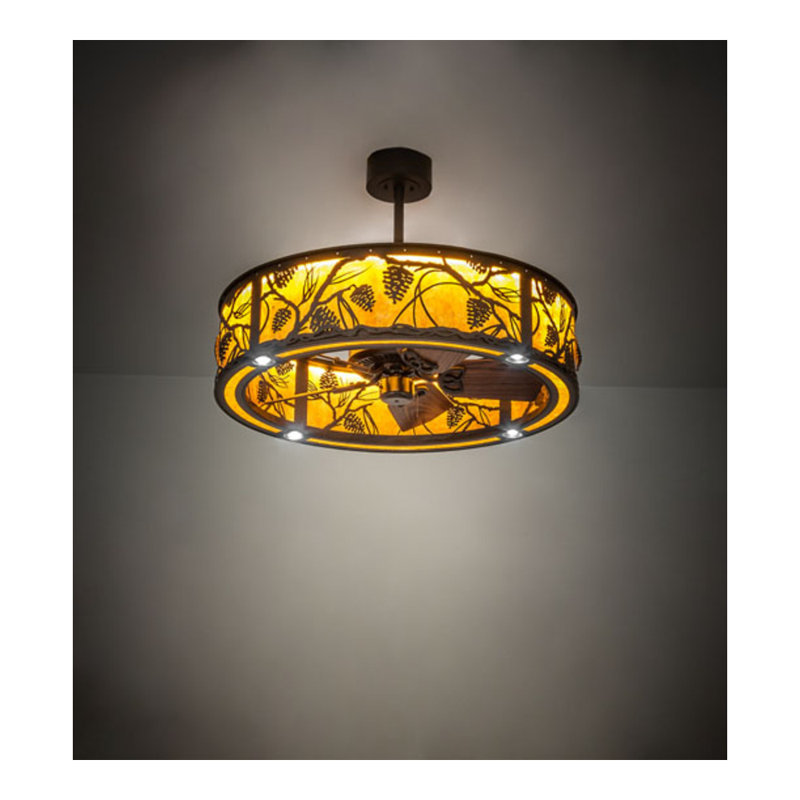 Whispering Pines LED Downrod Ceiling Fan